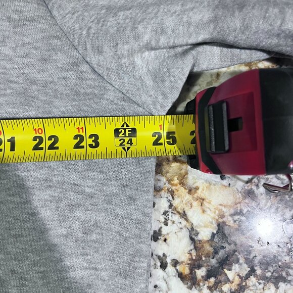 Gray Hoodie XL USA Flag Drawstring Hood Kangaroo Pocket Unbranded Fleece Lined - Picture 4 of 6